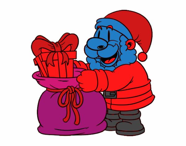 Santa Claus ofreciendo regalos