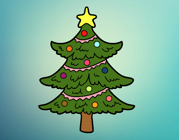 Dibujo Árbol de navidad decorado pintado por xavi-7