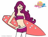 Barbie con tabla de surf