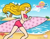 Barbie corre al agua