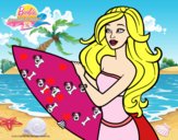 Barbie va a surfear