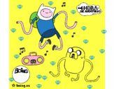 Finn y Jake escuchando música