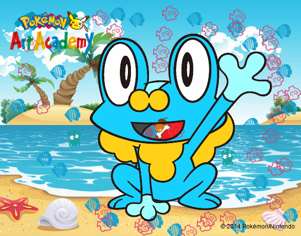 Froakie saludando