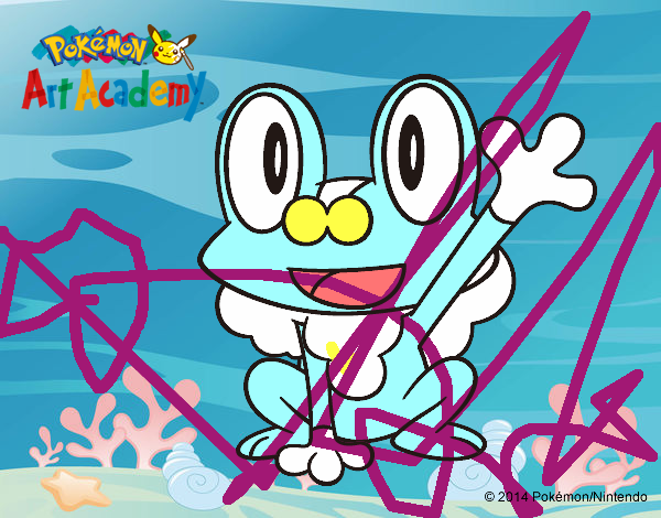 Froakie saludando