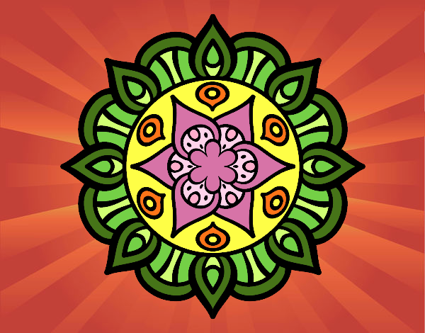 Dibujo Mandala vida vegetal pintado por xavi-7