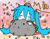 Miku con gatitos