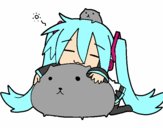 Miku con gatitos