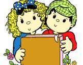 Niños con libros