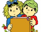 Niños con libros