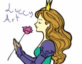 Dibujo Princesa y rosa pintado por LuccyArt