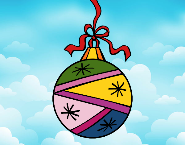 bola de navidad en el cielo