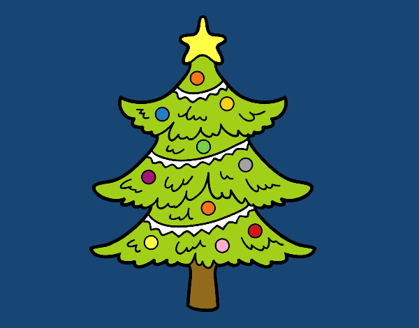 Árbol de navidad decorado