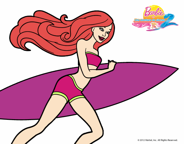 Barbie corre al agua