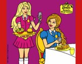 Barbie en la hamburguesería