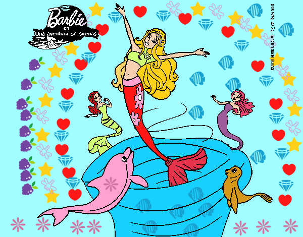 Barbie sirena contenta