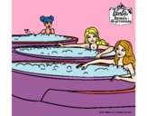 Barbie y sus amigas en el jacuzzi