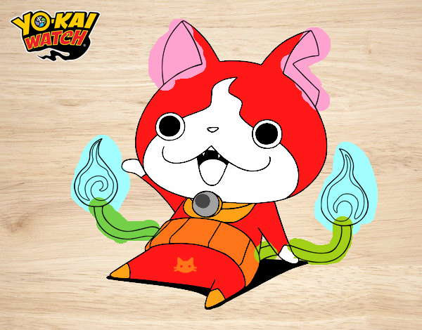 Jibanyan saludando