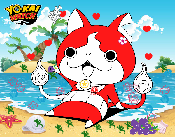 Jibanyan saludando