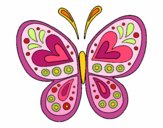 Dibujo Mandala mariposa pintado por AnaArce