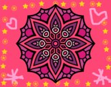 Dibujo Mandala simetría sencilla pintado por ambarluna