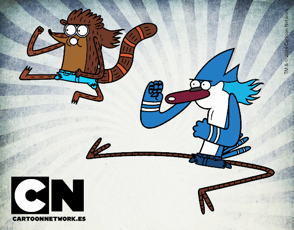 Mordecai y Rigby karatekas