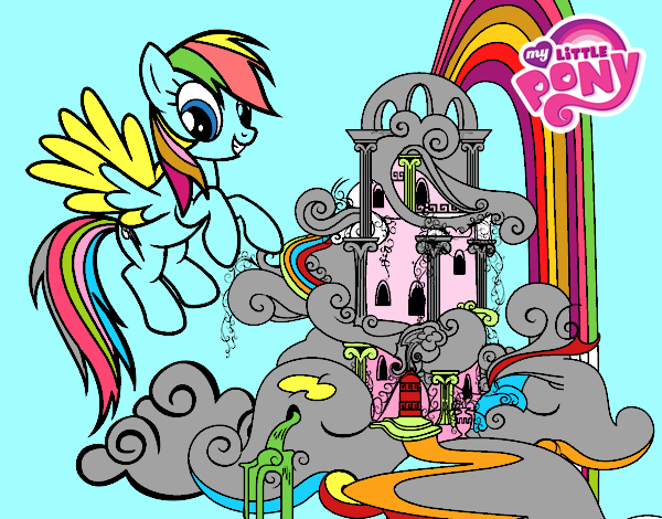 Rainbow Dash en su palacio