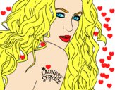 Dibujo Shakira - Servicio de lavandería pintado por santy15