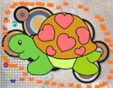 Tortuga con corazones