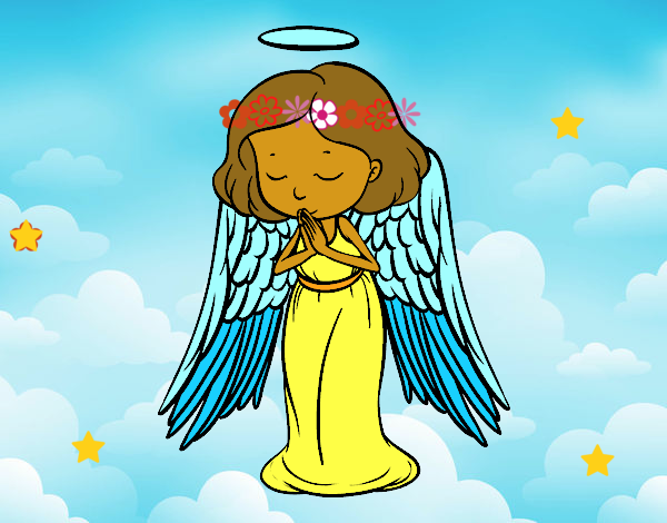 un angel orando