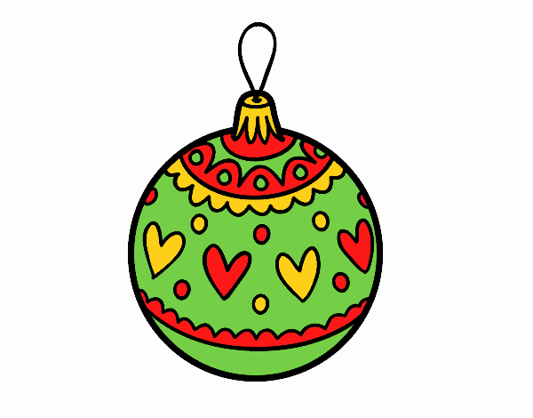 Dibujo Bola de Navidad estampada pintado por Orianalas