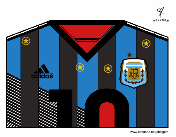 Camiseta del mundial de fútbol 2014 de Argentina