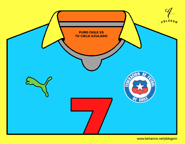 Camiseta del mundial de fútbol 2014 de Chile