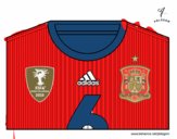 Camiseta del mundial de fútbol 2014 de España