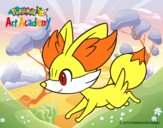 Fennekin corriendo