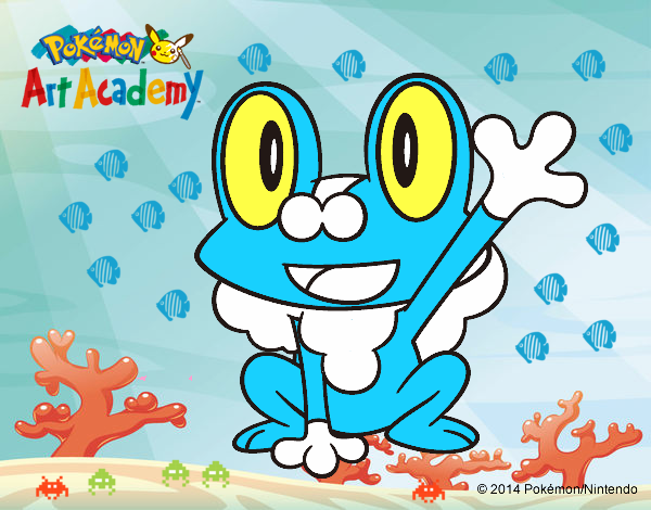 Froakie saludando