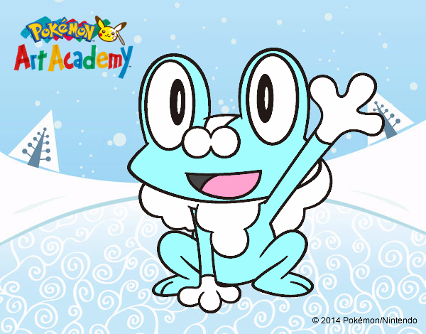 Froakie saludando