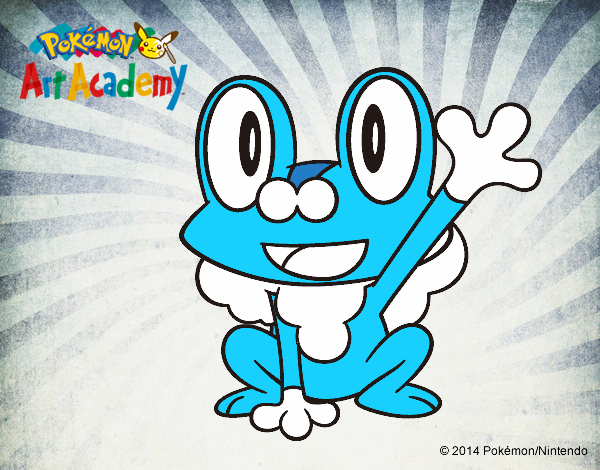 Froakie saludando