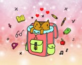 Dibujo Gato dentro de una mochila pintado por Lidirichi