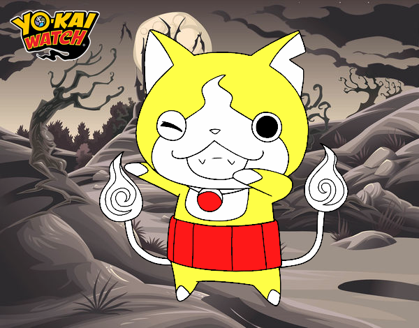 Jibanyan guiñando el ojo