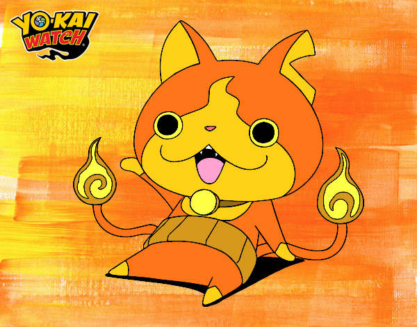 Jibanyan saludando