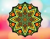 Dibujo Mandala simetría sencilla pintado por yoanna3012