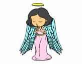 Dibujo Un ángel orando pintado por Mariacb