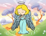 Dibujo Un ángel orando pintado por merche8887