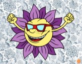 Dibujo Un sol con gafas de sol pintado por LuliTFM