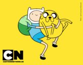 Finn y Jake abrazados