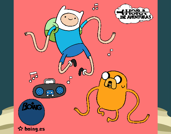 Finn y Jake escuchando música