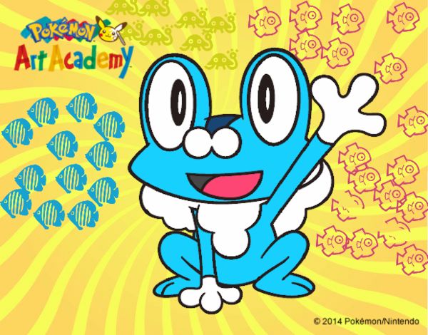 Froakie saludando