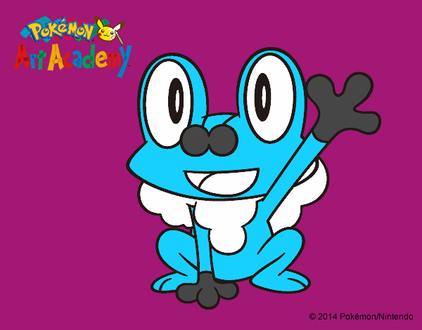 Froakie saludando