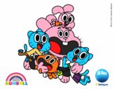 Gumball y amigos contentos