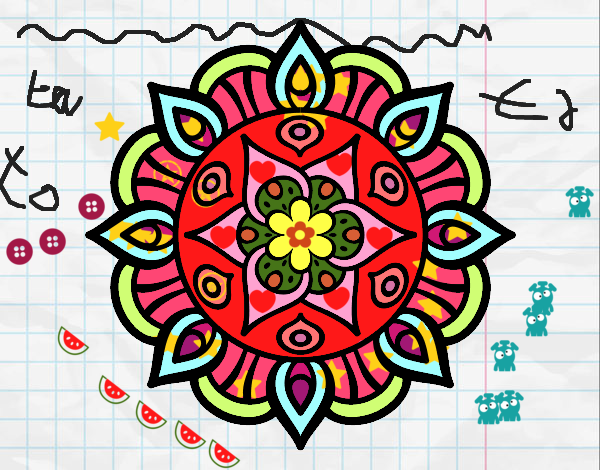 Dibujo Mandala vida vegetal pintado por sheyla9